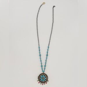 Betsey Johnson Turqs and Caicos Filigree Locket Necklace
